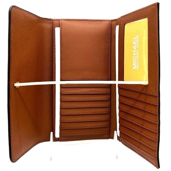 Michael Kors Large trifold Wallet Luggage Brown - Picture 7 of 8